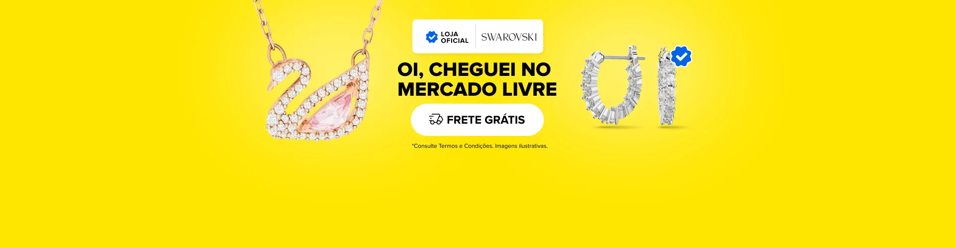 Loja Oficial. Swarovski. Oi, cheguei no Mercado Livre. Frete grátis. Consulte os termos e condições.